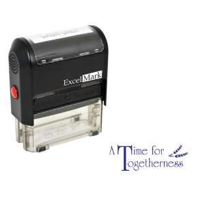   Rubber Stamp   A Time for Togetherness   Blue Ink: Office Products