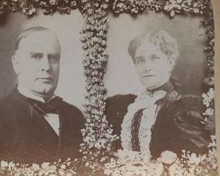 stereoview PHOTO * PRESIDENT WILLIAM MCKINLEY and WIFE  