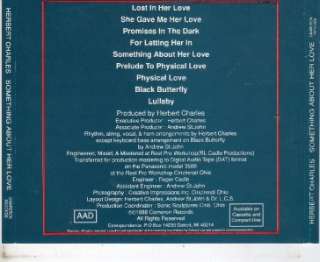 HERBERT CHARLES Something About Her Love CD 98 mega rare indie r&b 