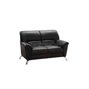   Global Furniture 9103 Black Modern Loveseat 9103 L Furniture & Decor