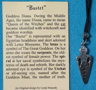 BASTET PENDANT Egyptian Cat Goddess witch pagan bast  