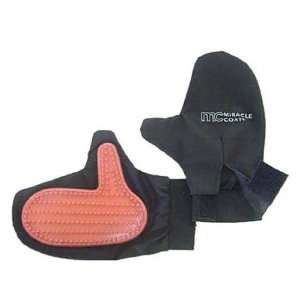   : Miracle Coat Cat and Dog Grooming Mitt   Black & Red: Pet Supplies