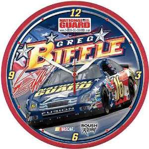  Greg Biffle NASCAR Driver Round Wall Clock: Sports 