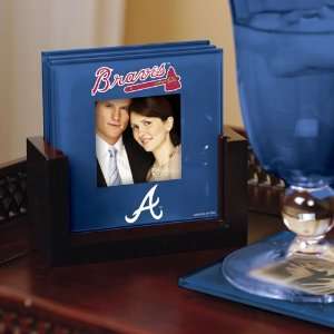  Atlanta Braves Art Glass Coaster Set: Sports & Outdoors