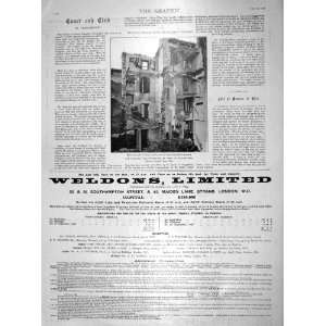  1898 Collapse Houses Biot Riviera Nice France Weldons 