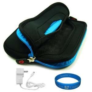  Black   Blue Trim Neoprene Sleeve Carrying Case Cover with 