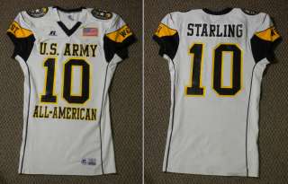 2011 US ARMY ALL AMERICAN GAME USED JERSEY   BUBBA STARLING  