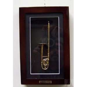   Trombone Instrument Musical Wall Art Framed Shadow Box: Home & Kitchen
