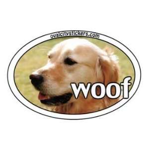  Golden Retriever woof Sticker: Automotive