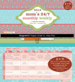    2012 Moms 24/7 Monthly Weekly Calendar by Orange Circle Studio