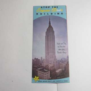 1960s Empire State Building Tourist Brochure Souvenir  