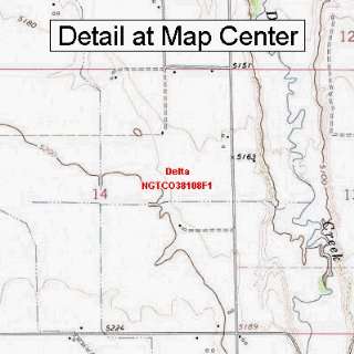 USGS Topographic Quadrangle Map   Delta, Colorado (Folded/Waterproof)