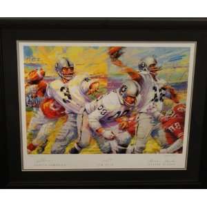  Oakland Raiders Hand Signed Framed Lithography Signed By 