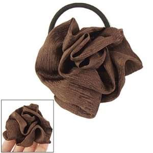  Ruffled Flower Holder Ponytail Holder Coffee Color: Beauty