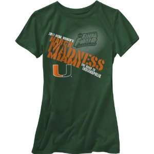 Miami Hurricanes Womens Basketball Green 2011 NCAA Tournament T Shirt