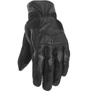 Power Trip Voodoo Womens Leather On Road Motorcycle Gloves   Black 