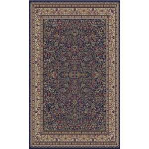  Concord Global Rugs Jewel Collection Sarouk Navy Round 53 