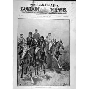  1895 Wollen Steeplechase Riders Horses Racing Races: Home 