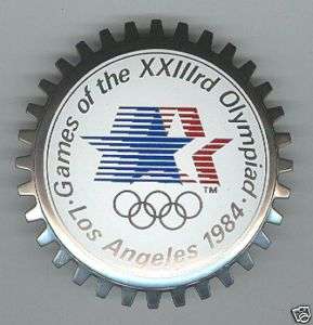 Car Badge 23rd Olympics Los Angeles 1984 Original  