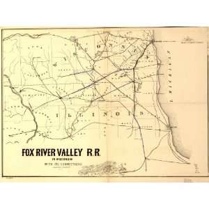  1857 railroad map Wisconsin & Illinois