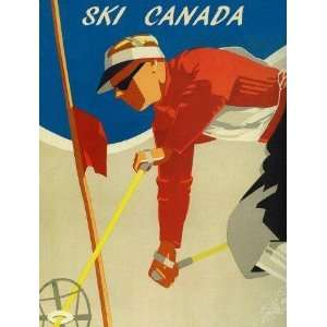 Ski Skiing in Canada Travel Tourism Fine Winter Sport 30 X 40 Image 