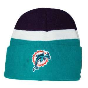  NFL Miami Dolphins Vintage Winter Cuff Beanie Cap: Sports 
