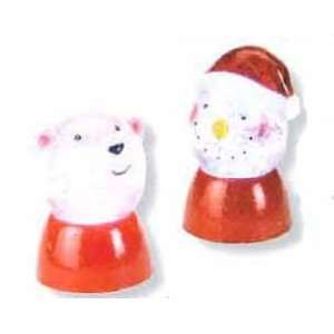  Club Pack of 24 Snowman & Polar Bear Christmas Snow Globe 