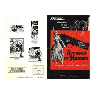  Accused Of Murder Original Movie Poster, 12 x 18 (1956 