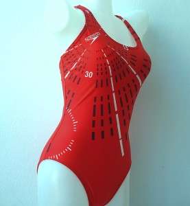 NWT Womens Speedo One Piece Bathing Swimsuit Red XL 34  