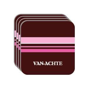 Personal Name Gift   VAN ACHTE Set of 4 Mini Mousepad Coasters (pink 