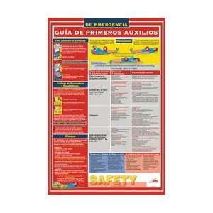     Poster, First Aid Guide, Spanish, 24 X 18