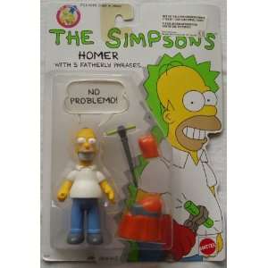   The Simpsons Homer with 5 Fatherly Phrases 1990 Package: Toys & Games