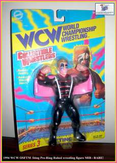 WCW Sting wrestling figure robed MIB WWE Hasbro WWF LJN Galoob TNA NWA 