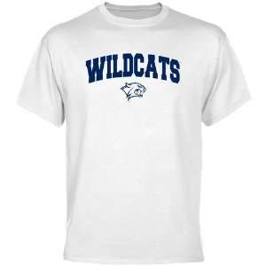 New Hampshire Wildcats White Logo Arch T shirt  Sports 