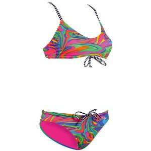  Dolfin Swimwear Uglies Workout 2 Piece Swimsuit SLICK L 