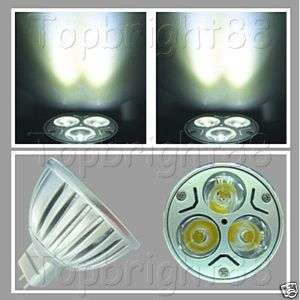 PCs 3x1W MR16 SpotLight White Led Bulb 12VDC/AC 30°  