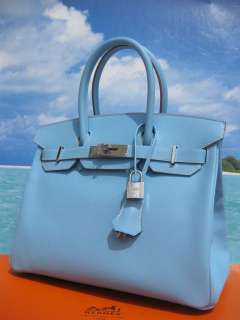 CELESTE AMORE* HERMES BIRKIN CANDY CELESTE 30CM 30 BAG  