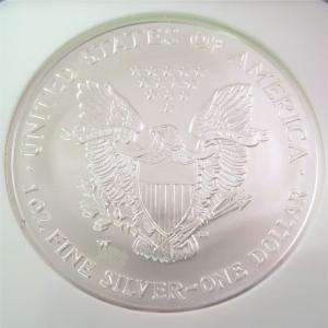 2008 W Silver Eagle Reverse of 2007 NGC MS 70 Error Certified Graded 