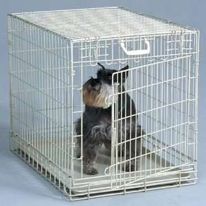  White Fold Down Wire Dog Crate   Medium: Pet Supplies