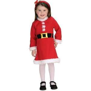  Santa Claus Girl Child Christmas Costume Size 2 4 Toddler 