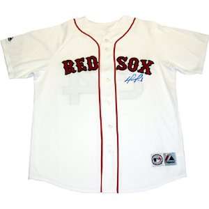David Ortiz Signed Red Sox Replica Home White Majestic Jersey  