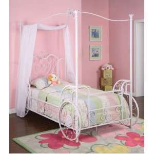   : Powell Princess Emily Carriage Canopy Twin Size Bed: Home & Kitchen