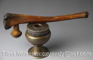Name Wonderful Amazing Old Antique Tibetan Folk Bone Pipe 