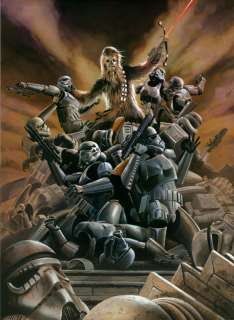 Wookiee Rage Star Wars Canvas AP by Brian Rood  