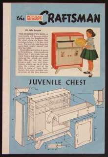 Childs Dresser w/Doors Eames Era 1955 HowTo build PLANS  