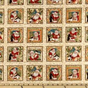   Penguins & Santa Frames vory Fabric By The Yard: Arts, Crafts & Sewing