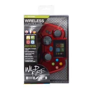 NEW RED DATEL WILDFIRE EVO WIRELESS CONTROLLER FOR XBOX 360 WITH LCD 
