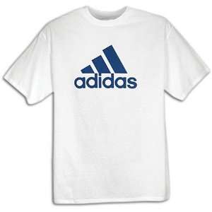  adidas Mens Logo Tee ( sz. M, White/Dark Alaska ): Sports 