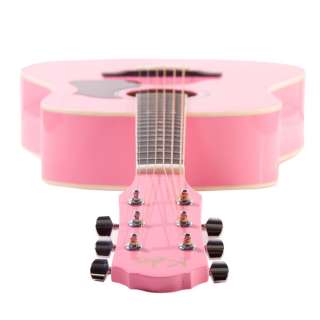 38 Pink Dreadnought Acoustic Guitar Pack+Strings+Picks  