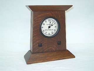 Craftsman Qtr. Sawn Mission Arts & Crafts Clock/ Mantel  